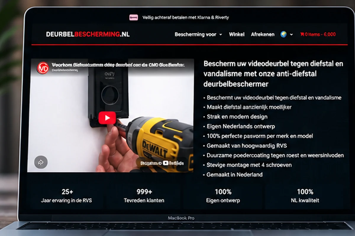 Deurbelbescherming.nl webshop ontwikkeld door CHMEDIA